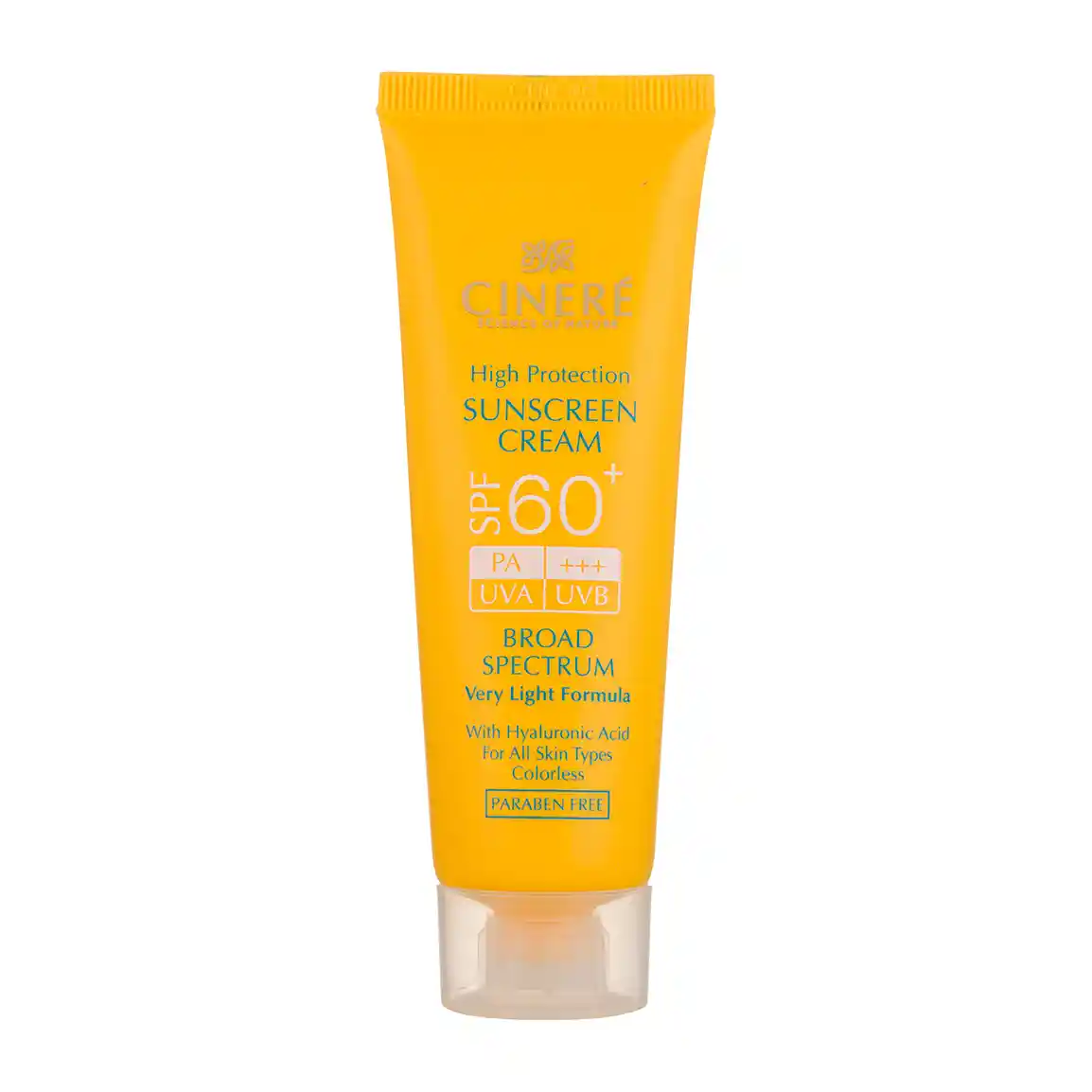 کرم ضد آفتاب بی رنگ سینره با SPF60 مناسب پوست نرمال تا خشک حجم 50 میلی لیتر