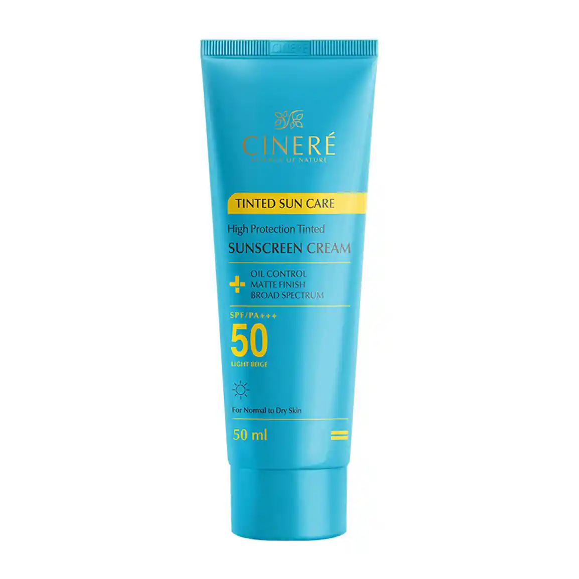 کرم ضد آفتاب رنگی سینره با SPF50 مناسب انواع پوست حجم 50 میلی لیتر