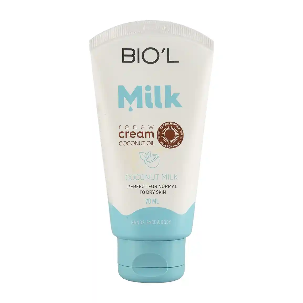 کرم مرطوب کننده بیول مدل Coconut Milk حاوی پروتئین شیر و روغن نارگیل حجم 75 میلی لیتر