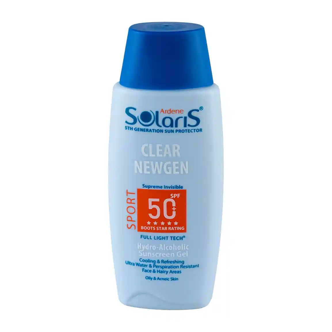 ژل ضد آفتاب آردن مدل  Clear Newgen Sport با +SPF50 مناسب پوست های چرب و مستعد جوش حجم 100 میلی لیتر