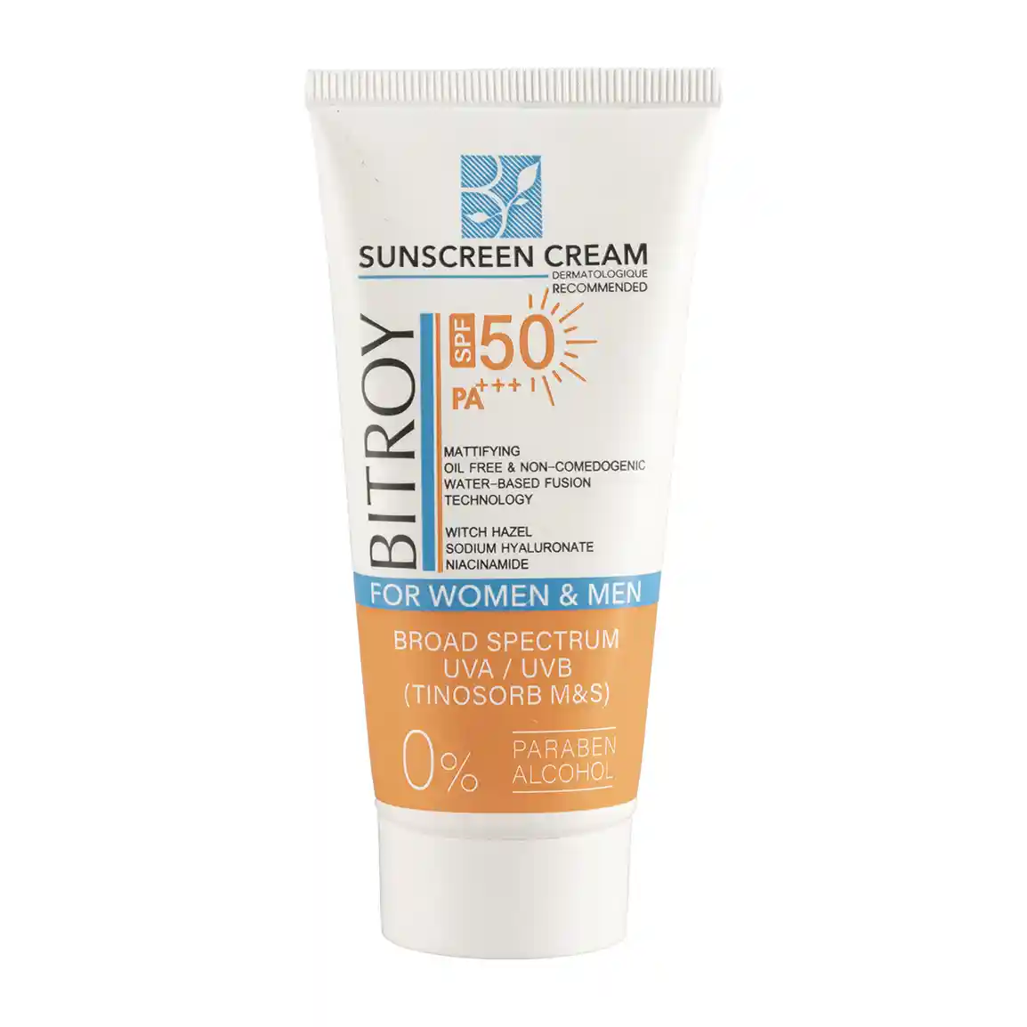 ضد آفتاب فیوژن واتر بی رنگ با SPF 50 بیتروی مناسب پوست چرب حجم 50 میلی لیتر 
