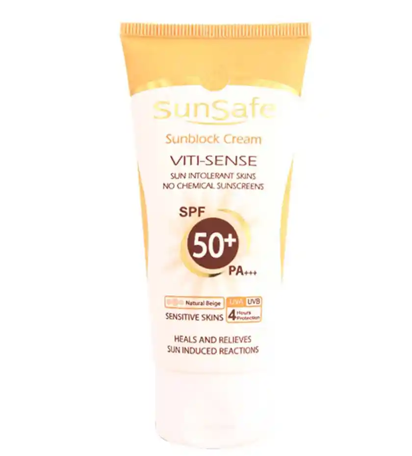 کرم ضد آفتاب رنگی سان سیف با SPF50 مناسب پوست حساس حجم 50 میلی لیتر