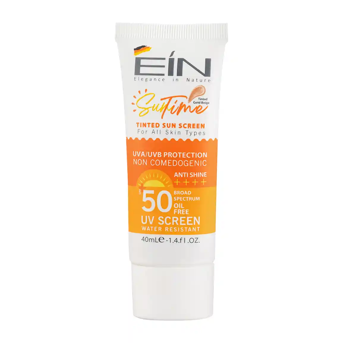 کرم ضد آفتاب رنگی ای آی ان با SPF50 مناسب انواع پوست حجم 40 میلیلیتر 