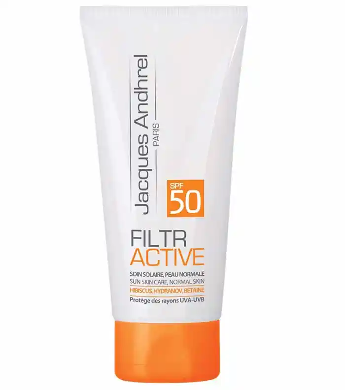 کرم ضد آفتاب بی رنگ ژاک آندرال پاریس با SPF50 مناسب پوست خشک و معمولی حجم 50 میلی لیتر