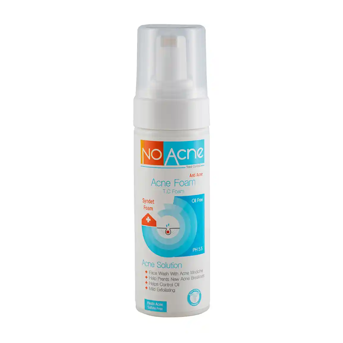 فوم شستشو نو آکنه مدل Acne Solution مناسب پوست چرب و جوش دار حجم 150 میلی لیتر